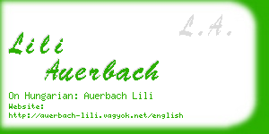 lili auerbach business card